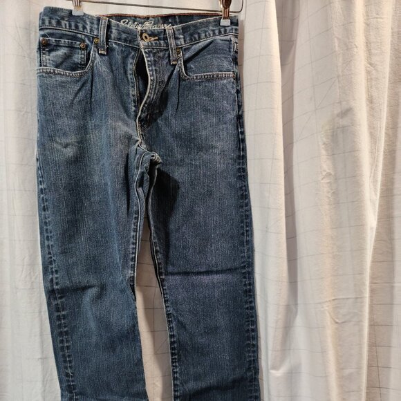 Eddie Bauer Ladies Straight Fit Blue Jeans, size 30x32, Indigo Blue - Picture 2 of 11